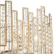 Swissvale 6 Light 24 inch Matte Gold with Polished Chrome Chandelier Ceiling Light