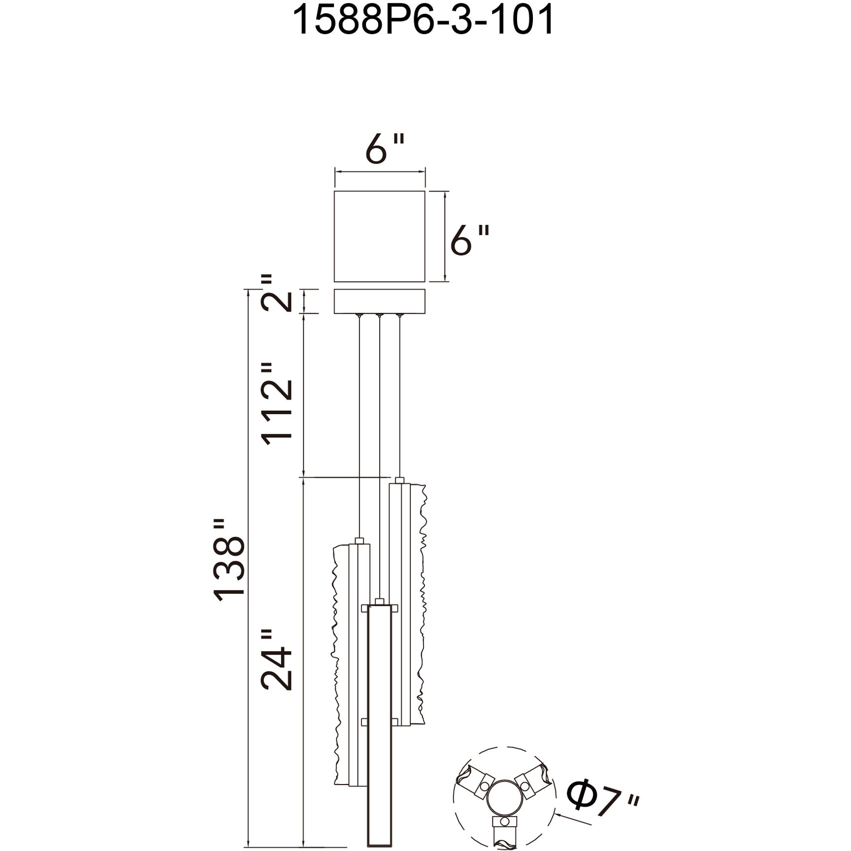 Stagger LED Black Mini Pendant Ceiling Light