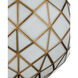 Polyhedron 1 Light 20.5 inch Antique Brass Pendant Ceiling Light, Medium