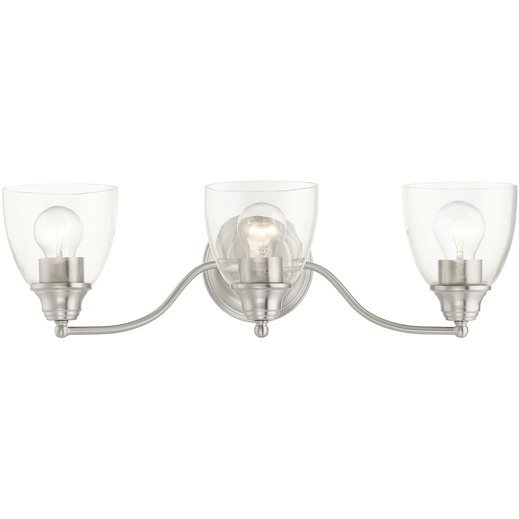 Montgomery 3 Light 23 inch Brushed Nickel Vanity Sconce Wall Light