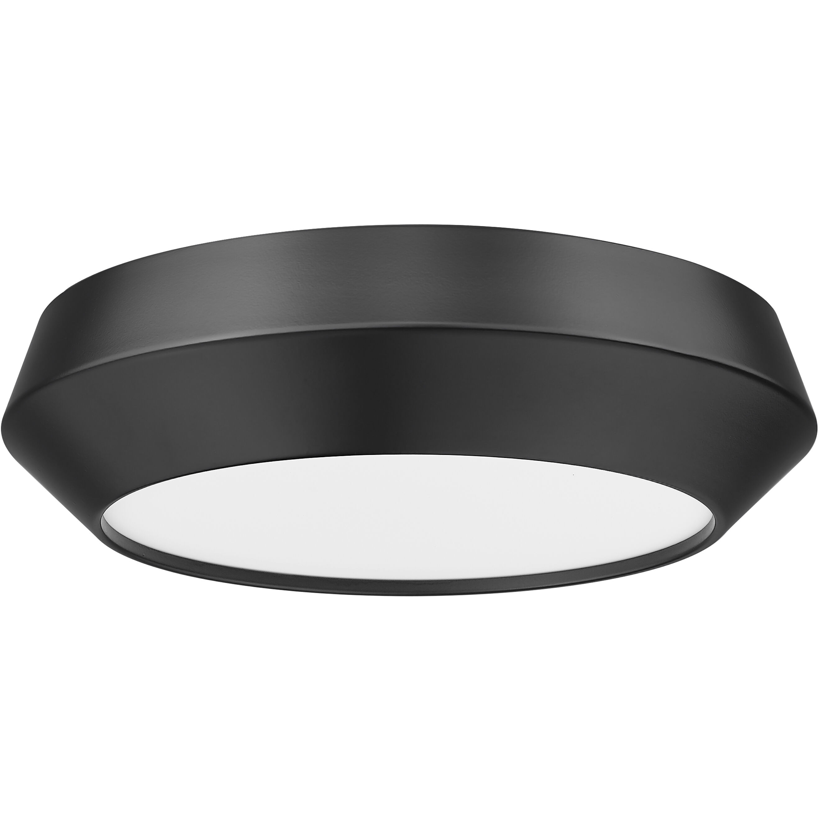 Quasars LED 12 inch Matte Black Flush Mount Ceiling Light