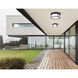 Vero LED 12 inch Black Outdoor Ceiling Lantern
