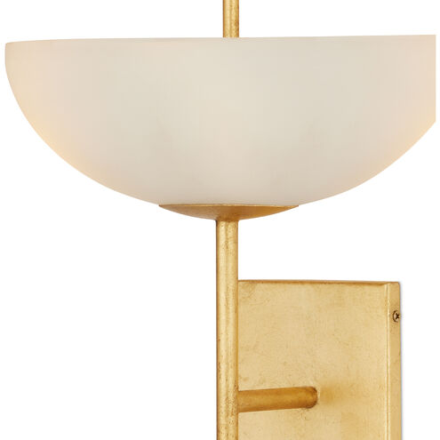 Follett 4 Light 12 inch Contemporary Gold Leaf/White Wall Sconce Wall Light