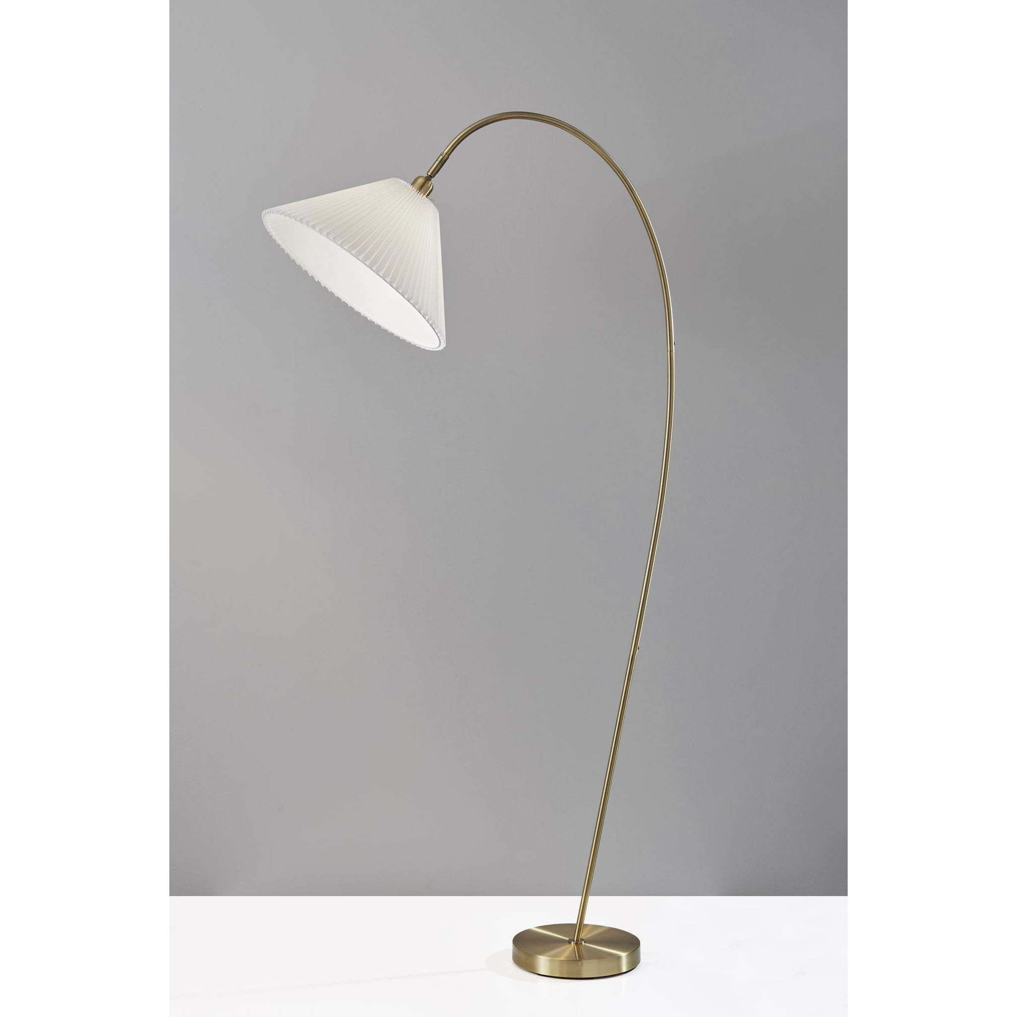 Delaney 72 inch 100.00 watt Antique Brass Floor Lamp Portable Light