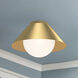 Alora Mood Remy 1 Light 13.5 inch Brushed Gold Flush Mount Ceiling Light