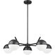 Realm Sphere 5 Light 32 inch Matte Black Chandelier Ceiling Light