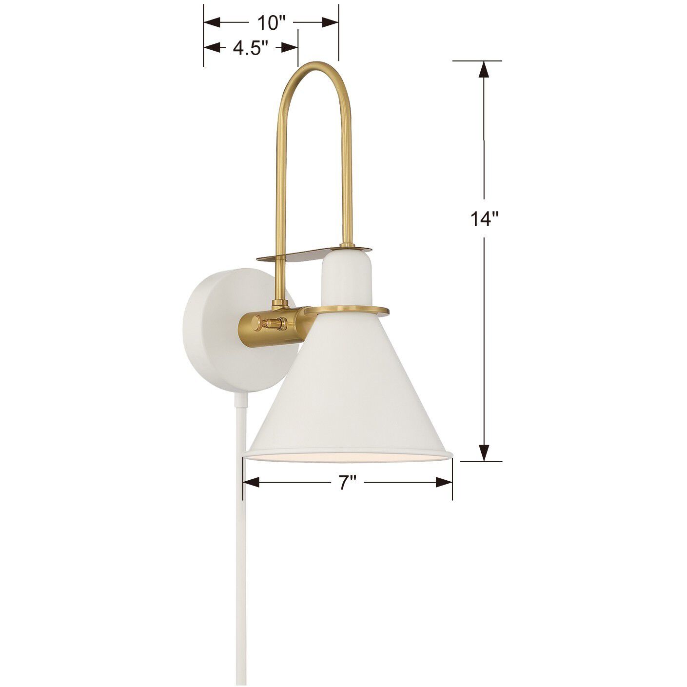 Medford 1 Light 7 inch White Sconce Wall Light