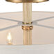 Neville 4 Light 20 inch Natural Brass and Bleached White Wood Semi Flush Mount Ceiling Light