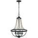 Sean Lavin Nori 4 Light 17.13 inch Dark Weathered Zinc / Driftwood Grey Chandelier Ceiling Light