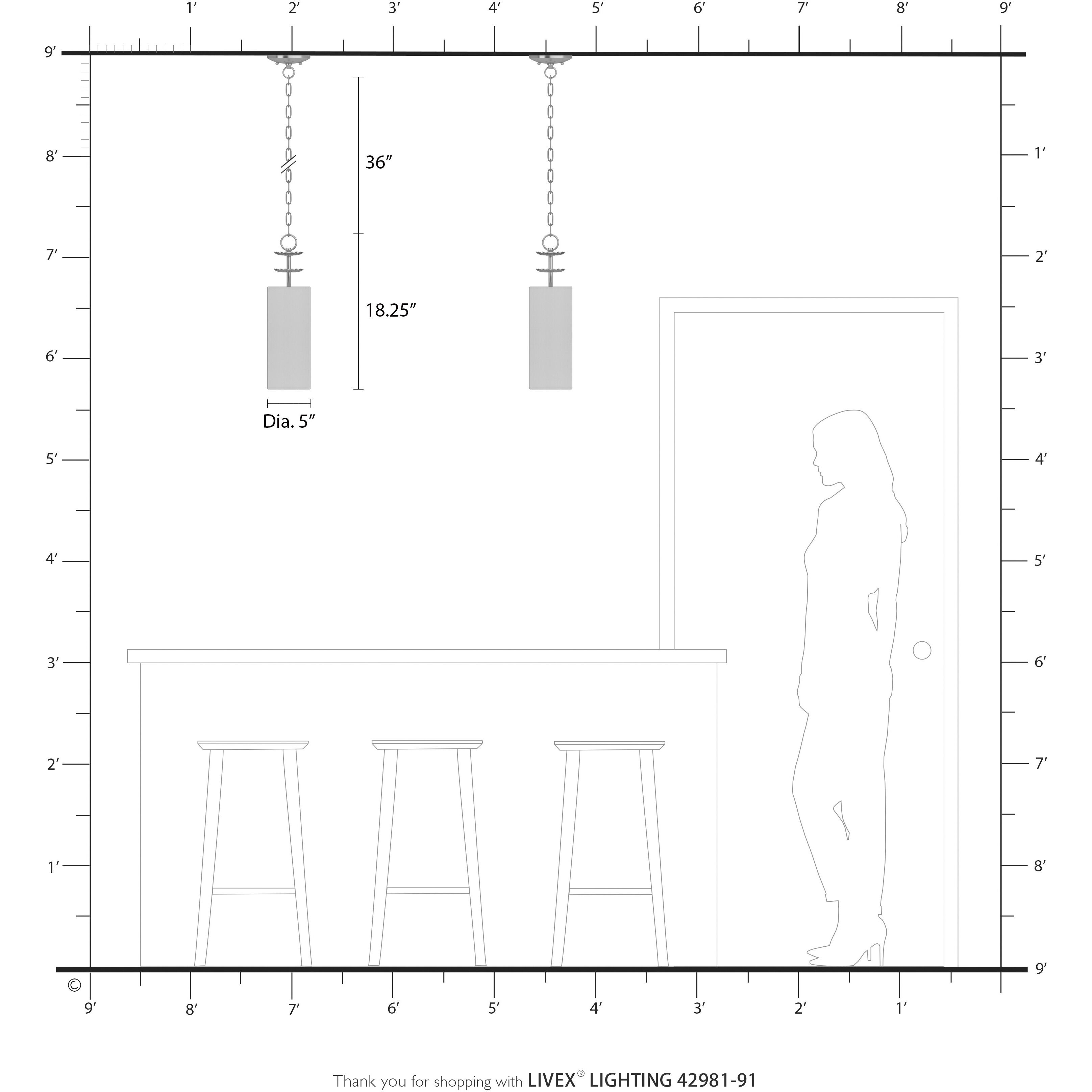 Brookdale 1 Light 5 inch Brushed Nickel Mini Pendant Ceiling Light