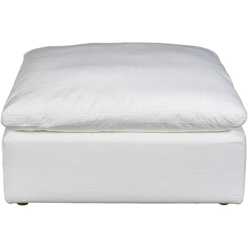 Terra Condo 19 inch White Ottoman