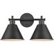 Abbington 2 Light 17.5 inch Matte Black Vanity Light Wall Light