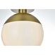 Eclipse 1 Light 10 inch Satin Gold Flush Mount Ceiling Light