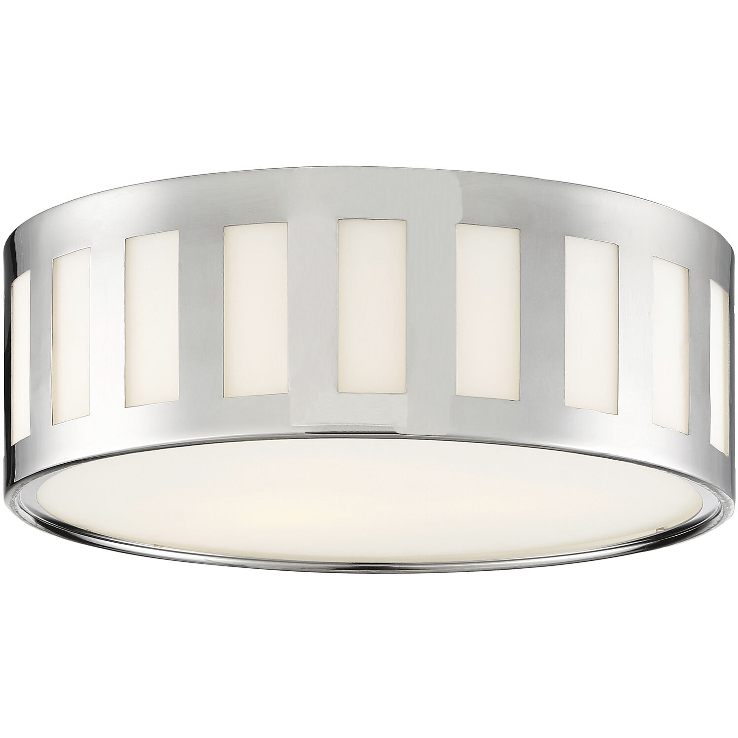 Kendal 3 Light 14 inch Polished Nickel Flush Ceiling Light