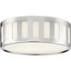 Kendal 3 Light 14 inch Polished Nickel Flush Ceiling Light