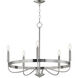 Frankie 5 Light 26 inch Satin Nickel Single-Tier Chandelier Ceiling Light