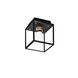 Caged Wet LED 6.81 inch Black / Brass Outdoor Semi-Flush Mount