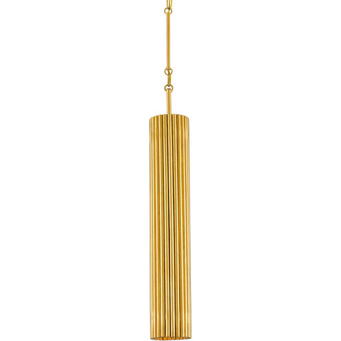 Penfold 1 Light 5 inch Contemporary Gold Leaf/Painted Contemporary Gold Pendant Ceiling Light