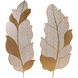 Autumn Lace Antique Brushed Gold Wall Art, Set of 2