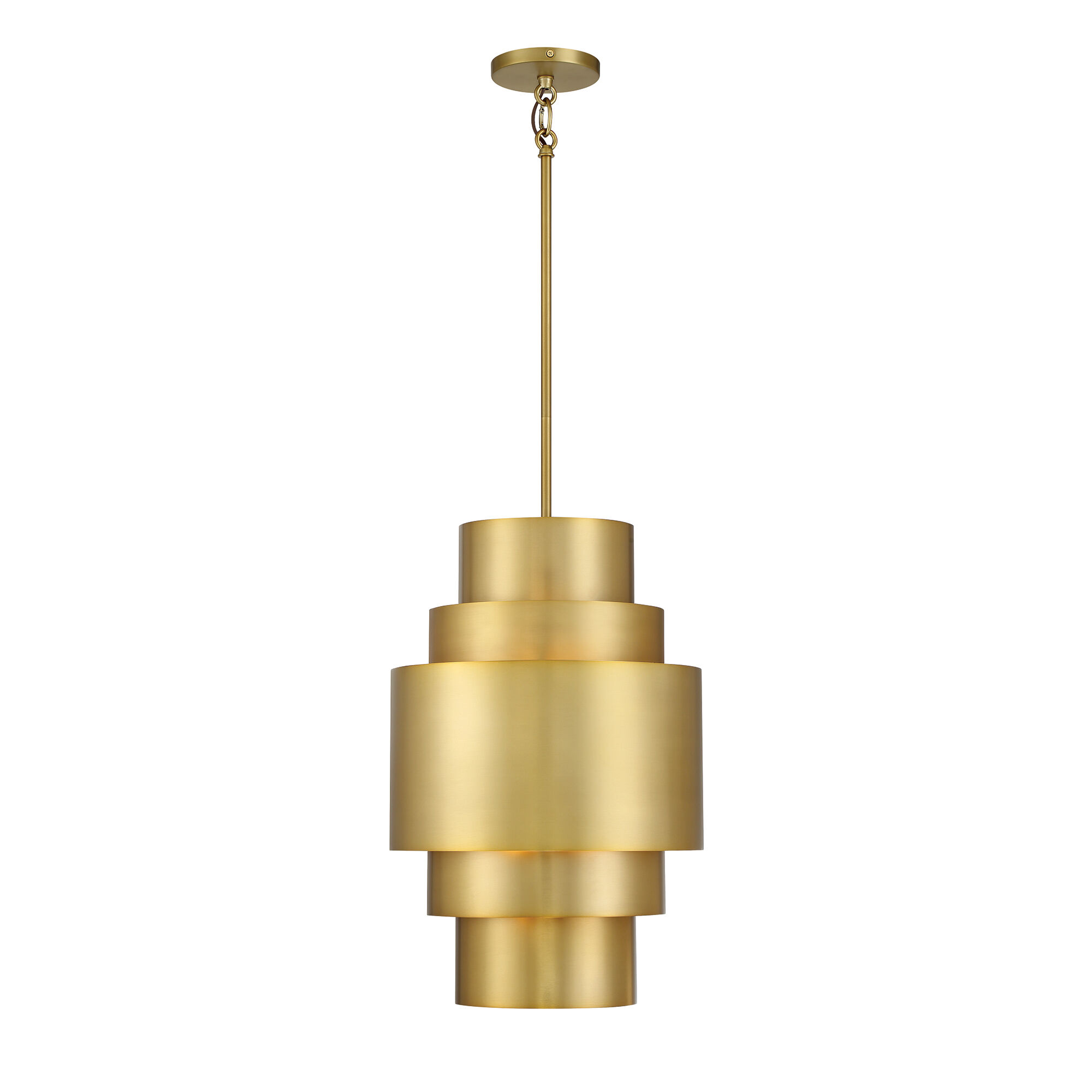 Spyglass Terrace 3 Light 14 inch Soft Brass Pendant Ceiling Light