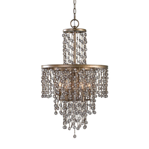 Valka 6 Light 19 inch Silver Swedish Iron Chandelier Ceiling Light