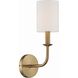 Bailey Sconce Wall Light in Aged Brass