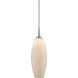 Ciro LED 3.6 inch Chrome Pendant Ceiling Light in White Glass