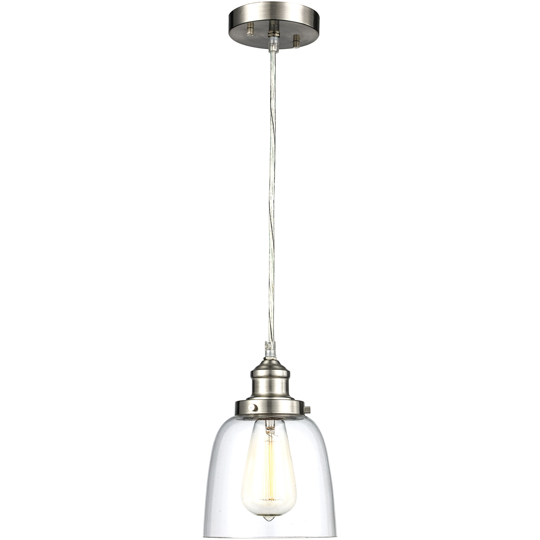 Jenny 1 Light 6 inch Brushed Nickel Pendant Ceiling Light