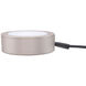 Line Voltage Puck Light LED Brushed Nickel Button Light