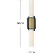 Thayer 2 Light 4.75 inch Lacquered Brass and Black Bath Sconce Wall Light in Lacquered Brass with Black