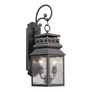 Tacita 2 Light 22 inch Charcoal Outdoor Sconce