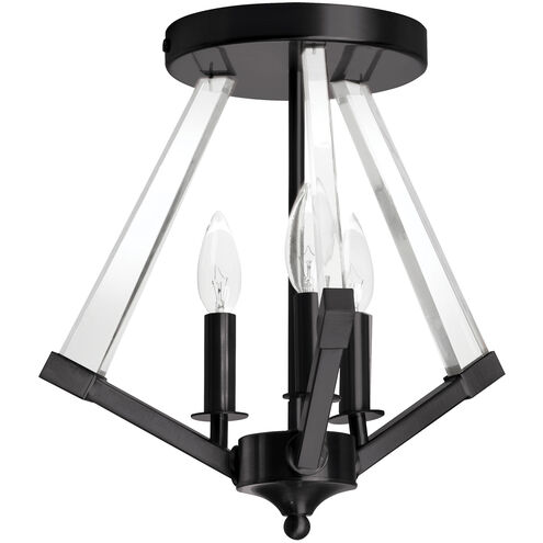 Aalto LED 15 inch Matte Black Semi-Flush Mount Ceiling Light