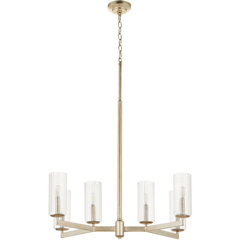 Merrick 6 Light Aged Silver Leaf Chandelier Ceiling Light
