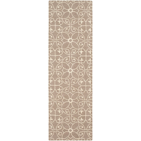 Scott 96 X 29 inch Taupe/Cream Rugs, Rectangle