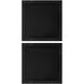 Contours White Wall Decor, Set of 2