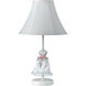Doll Skirt 21 inch 60 watt White Table Lamp Portable Light