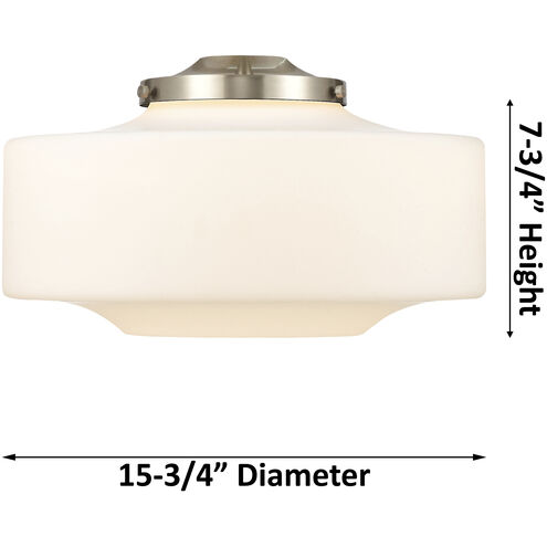 Franklin Restoration Bridgeton 1 Light 11.75 inch Brushed Satin Nickel Mini Pendant Ceiling Light in Incandescent, Seedy