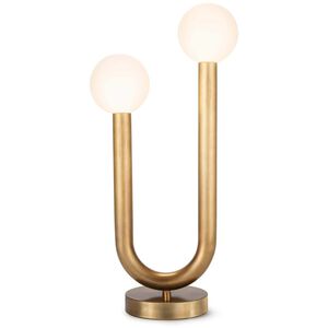 Happy 25 inch 5.00 watt Natural Brass Table Lamp Portable Light
