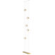 Abacus LED 27.5 inch Modern Brass Floor to Ceiling Plug-In Lamp Ceiling Light in Opal