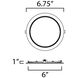 Slim LED 6.75 inch White Flush Mount Ceiling Light