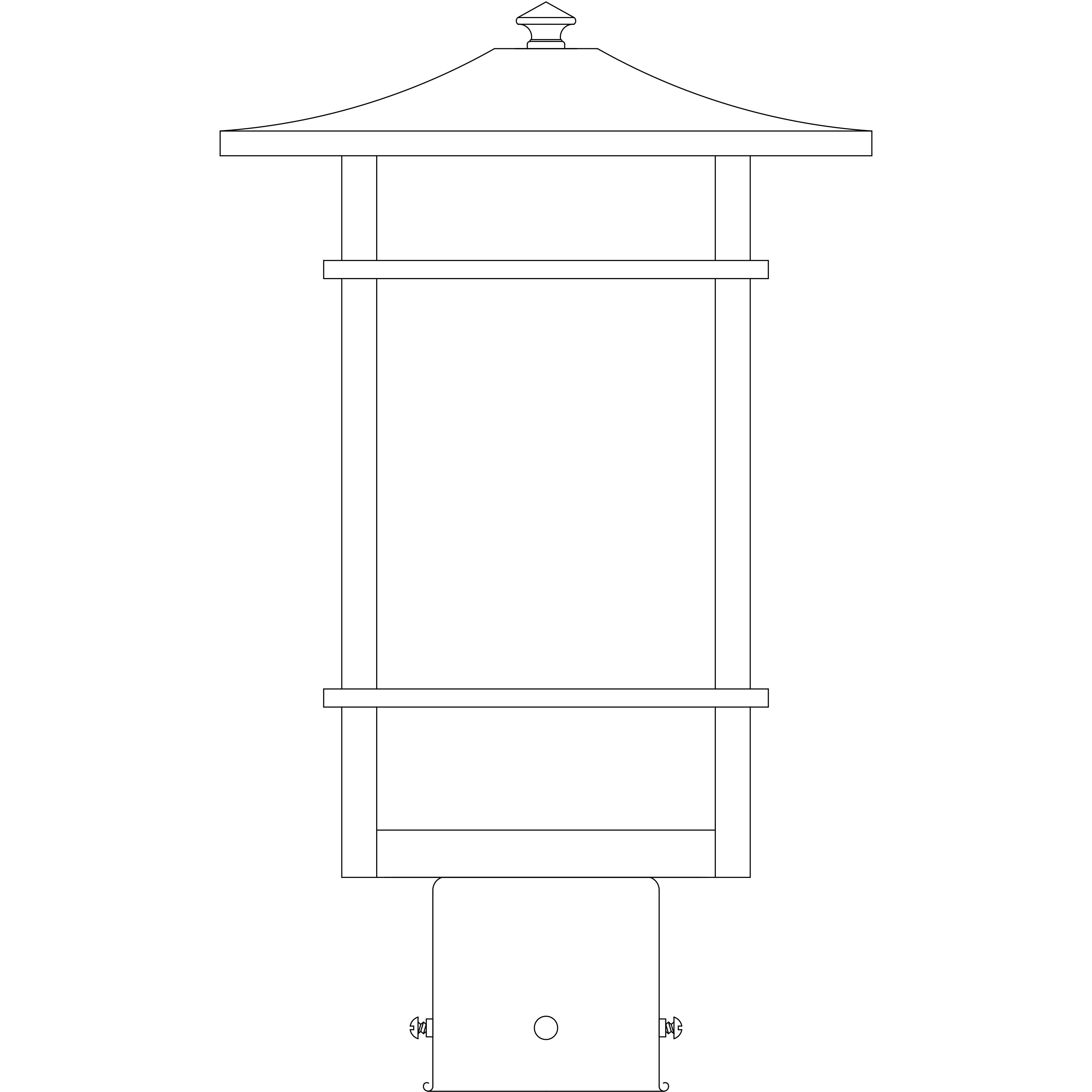 Katsura 1 Light 13.5 inch Raw Copper Post Mount in Clear Seedy