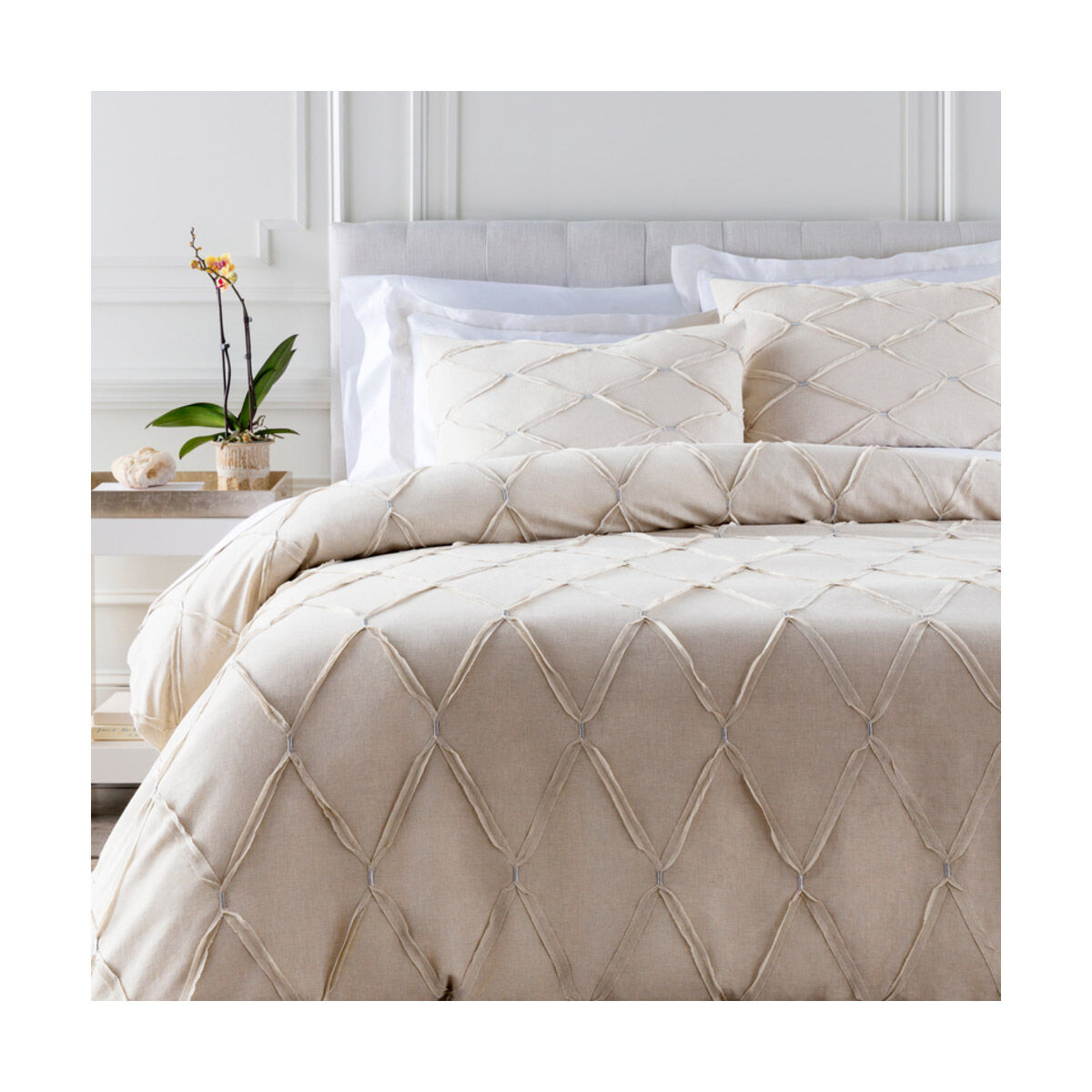 Aiken 26 X 26 inch Grey Euro Sham