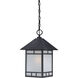 Drexel 1 Light 10 inch Stone Black Outdoor Hanging Lantern