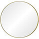 Grady 40 X 40 inch Clear and Satin Brass Wall Mirror