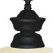 Shark 1 Light 16 inch Matte Black Pendant Ceiling Light in 5.35, Golden Mottle Glass