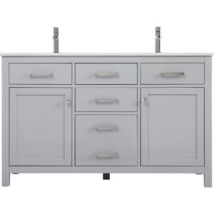 Lewis 54 X 22 X 34 inch Grey Vanity Sink Set