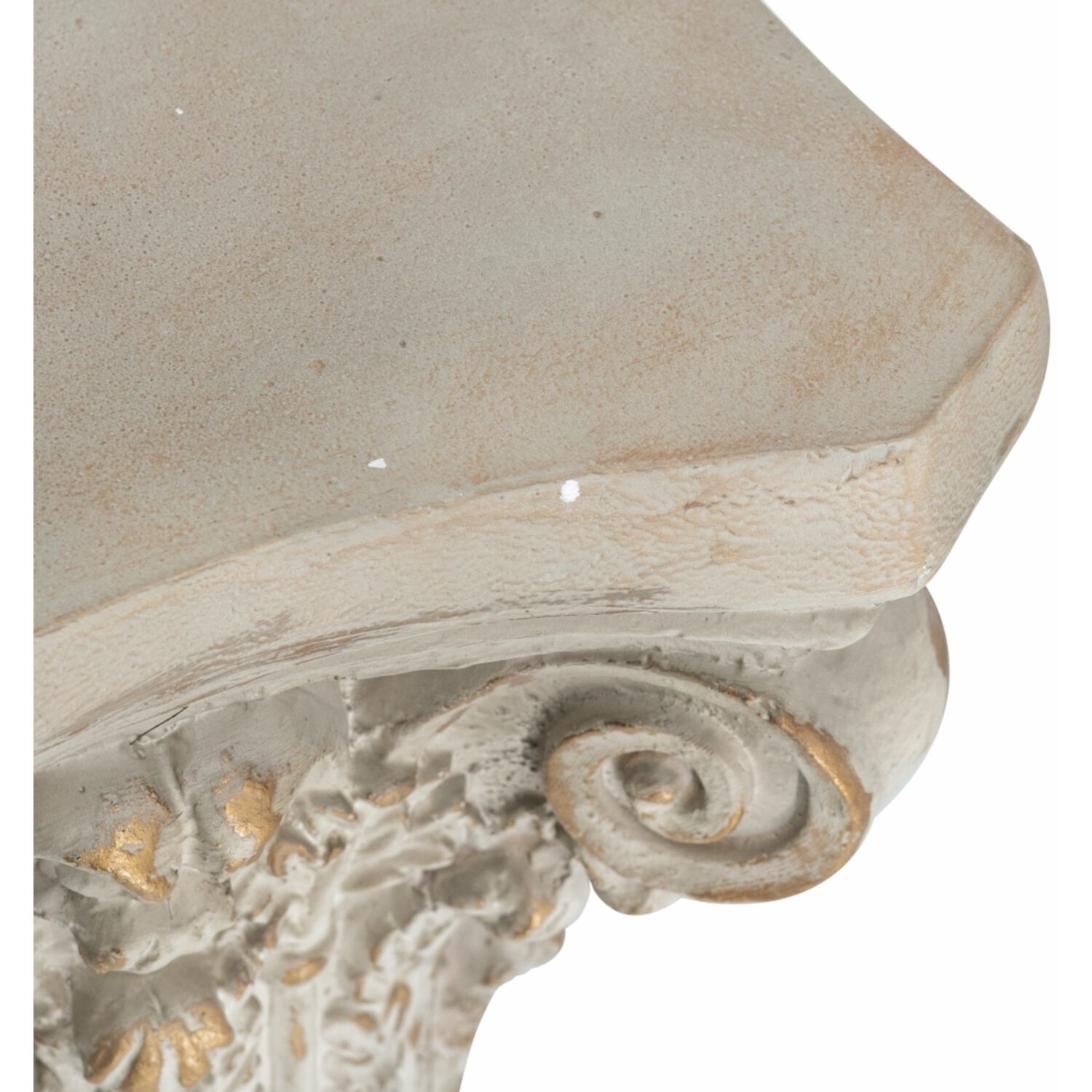 Roman 17.5 X 14 inch White and Gold Pedestal