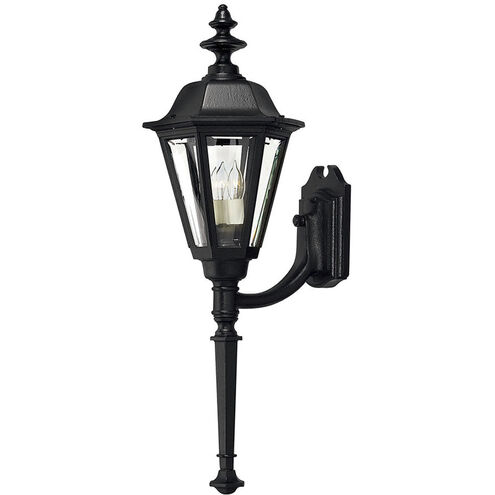 Estate Series Manor House LED 31 inch Black Outdoor Wall Mount Lantern, Medium