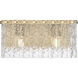Glacier 2 Light 15 inch Modern Gold Vanity Wall Light
