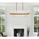 Serephina 20 Light 36 inch Satin Gold Linear Chandelier Ceiling Light